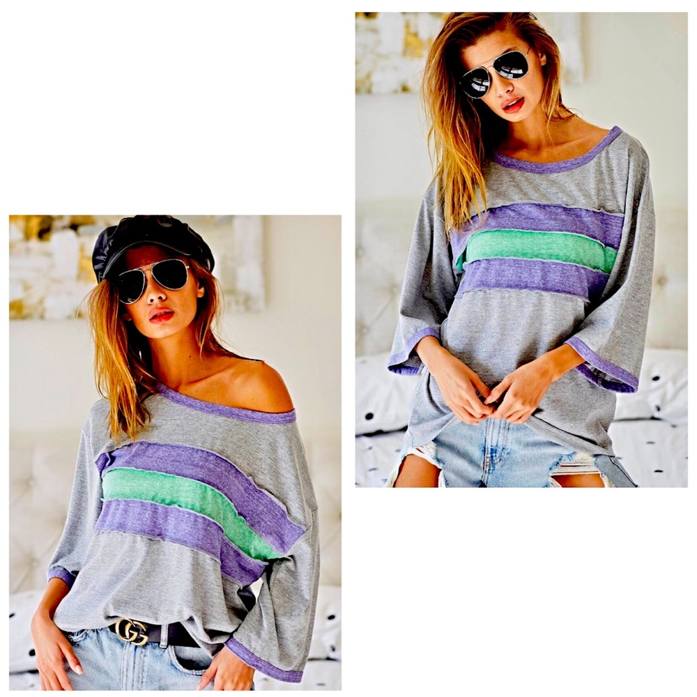 Triblend knit top